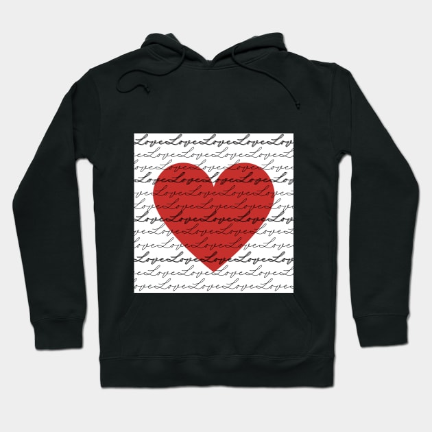Love Letter 3D printed on Red Heart Hoodie by GoodyL
